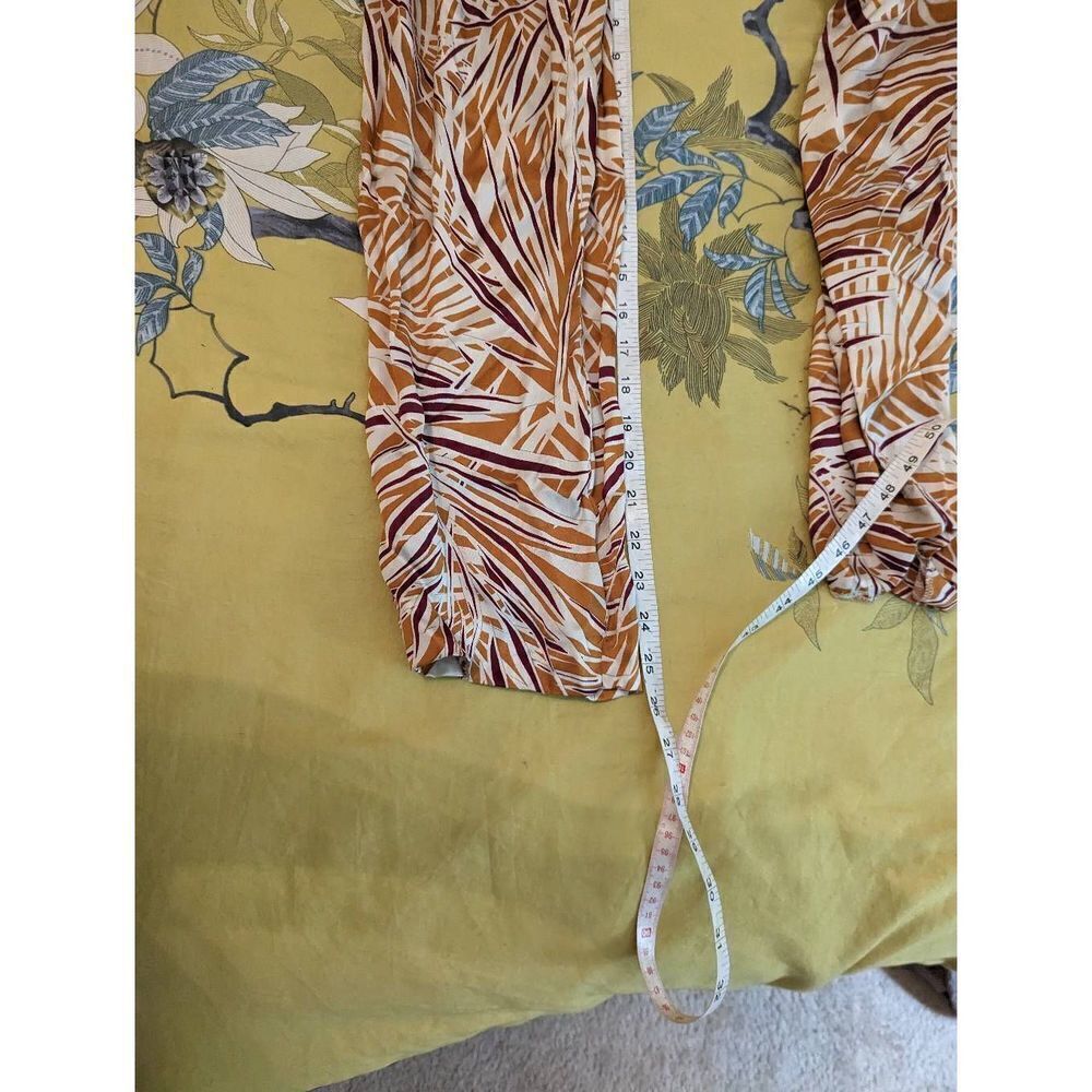 Mango Silk Bamboo Pattern Spaghetti Strap Jumpsui… - image 4